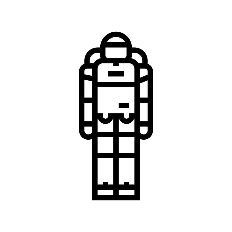 illustration vectorielle de l'icône de la ligne du robot scientifique vecteur