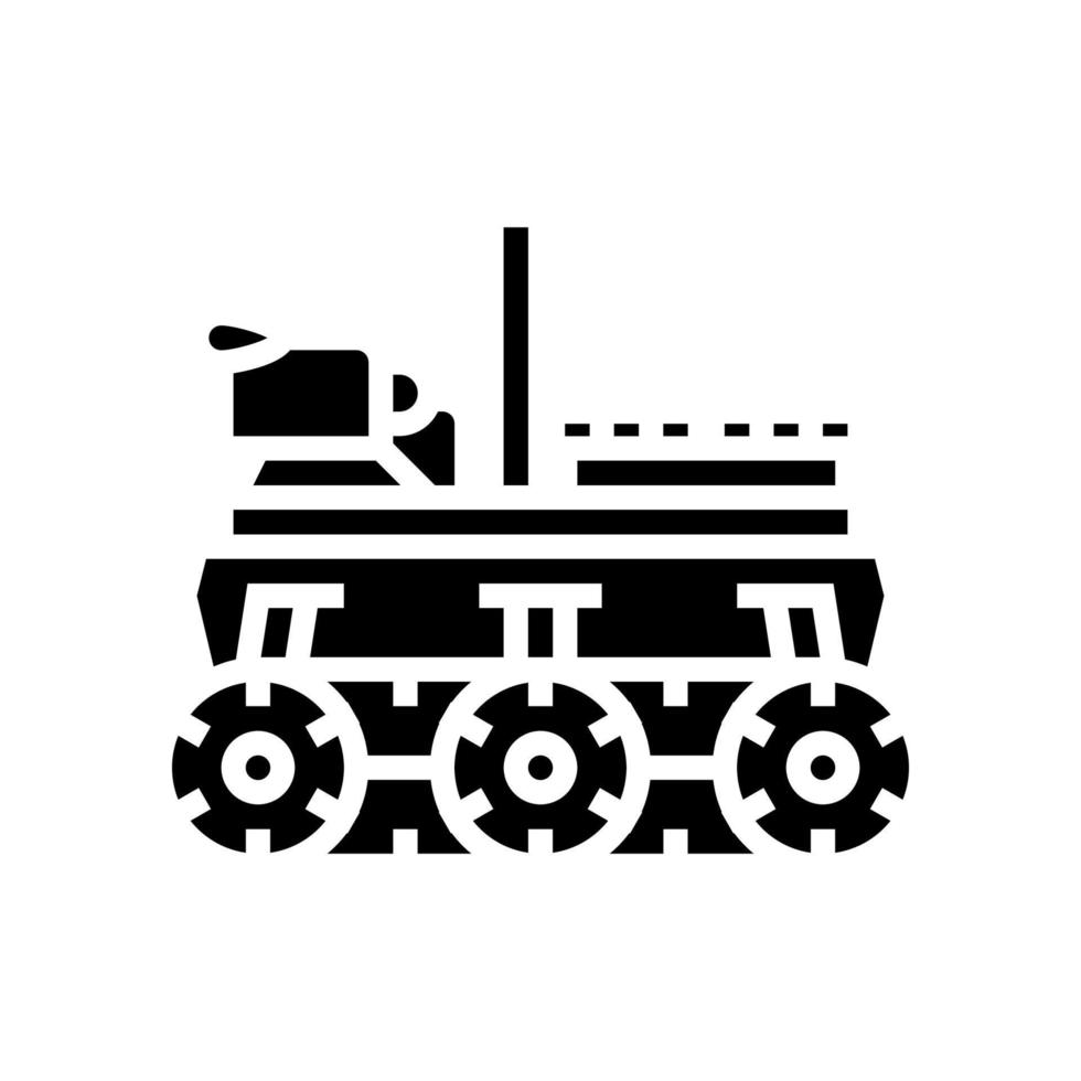 illustration vectorielle d'icône de glyphe de robot autonome vecteur