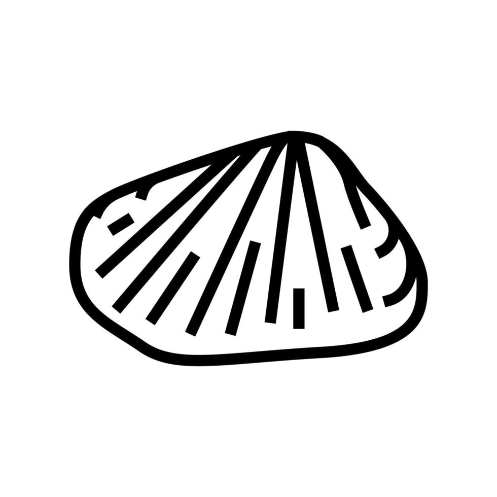 illustration vectorielle de l'icône de la ligne de palourde donax vecteur