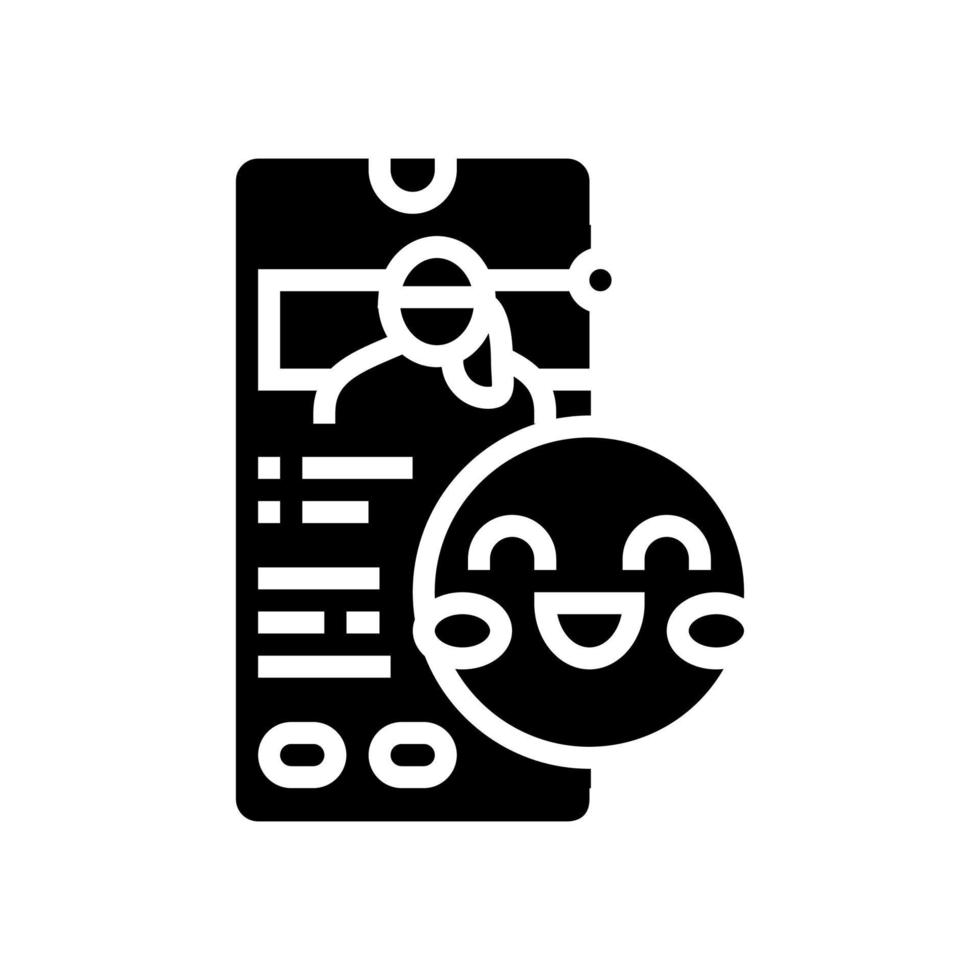 illustration vectorielle d'icône de glyphe d'application de smartphone de garde d'enfants vecteur