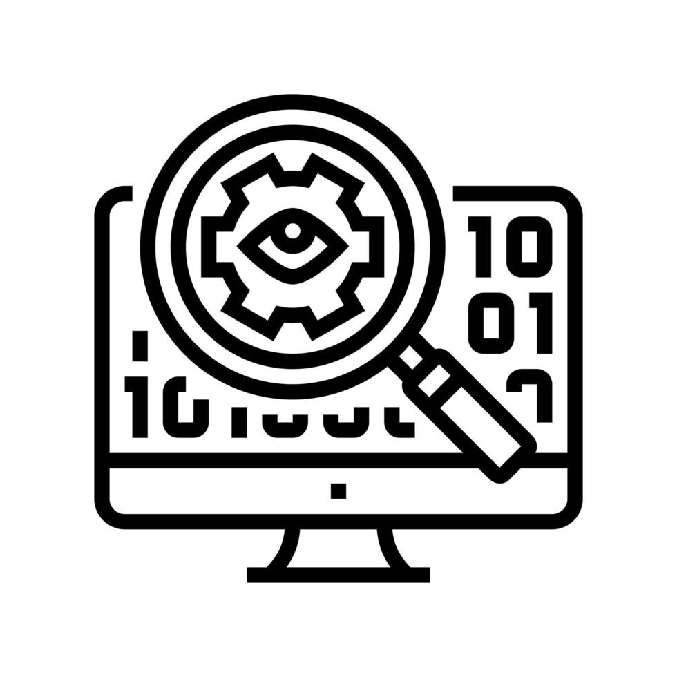 illustration vectorielle d'icône de ligne de logiciel open source vecteur