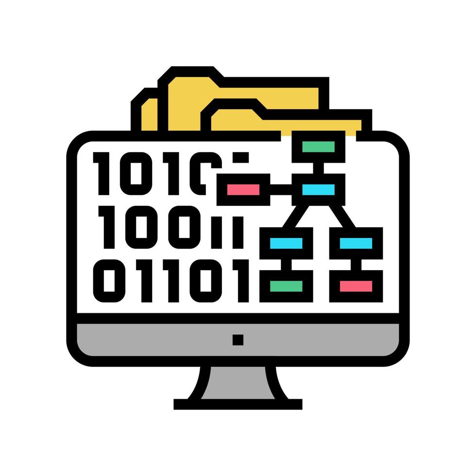 illustration vectorielle de l'icône de couleur du logiciel système vecteur