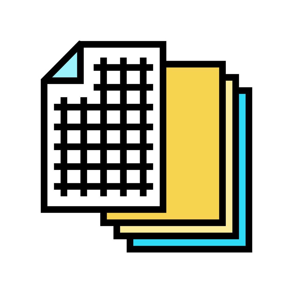 papier graphique liste couleur icône illustration vectorielle vecteur