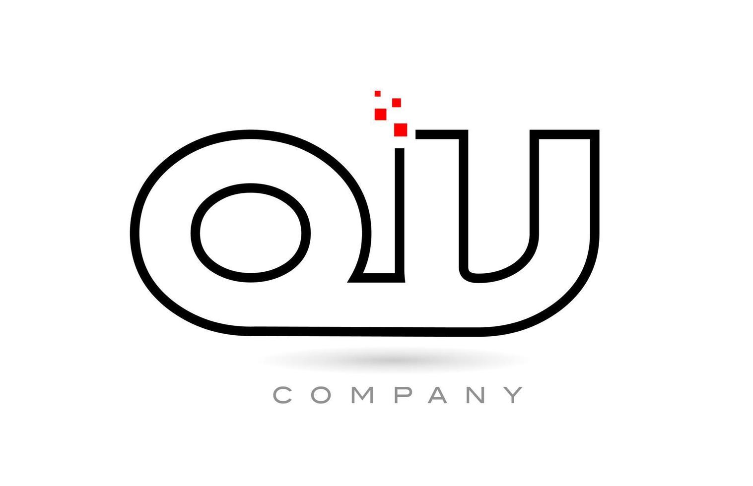 qv connecté alphabet lettre logo icône combinaison design avec points et couleur rouge. modèle créatif pour entreprise et entreprise vecteur