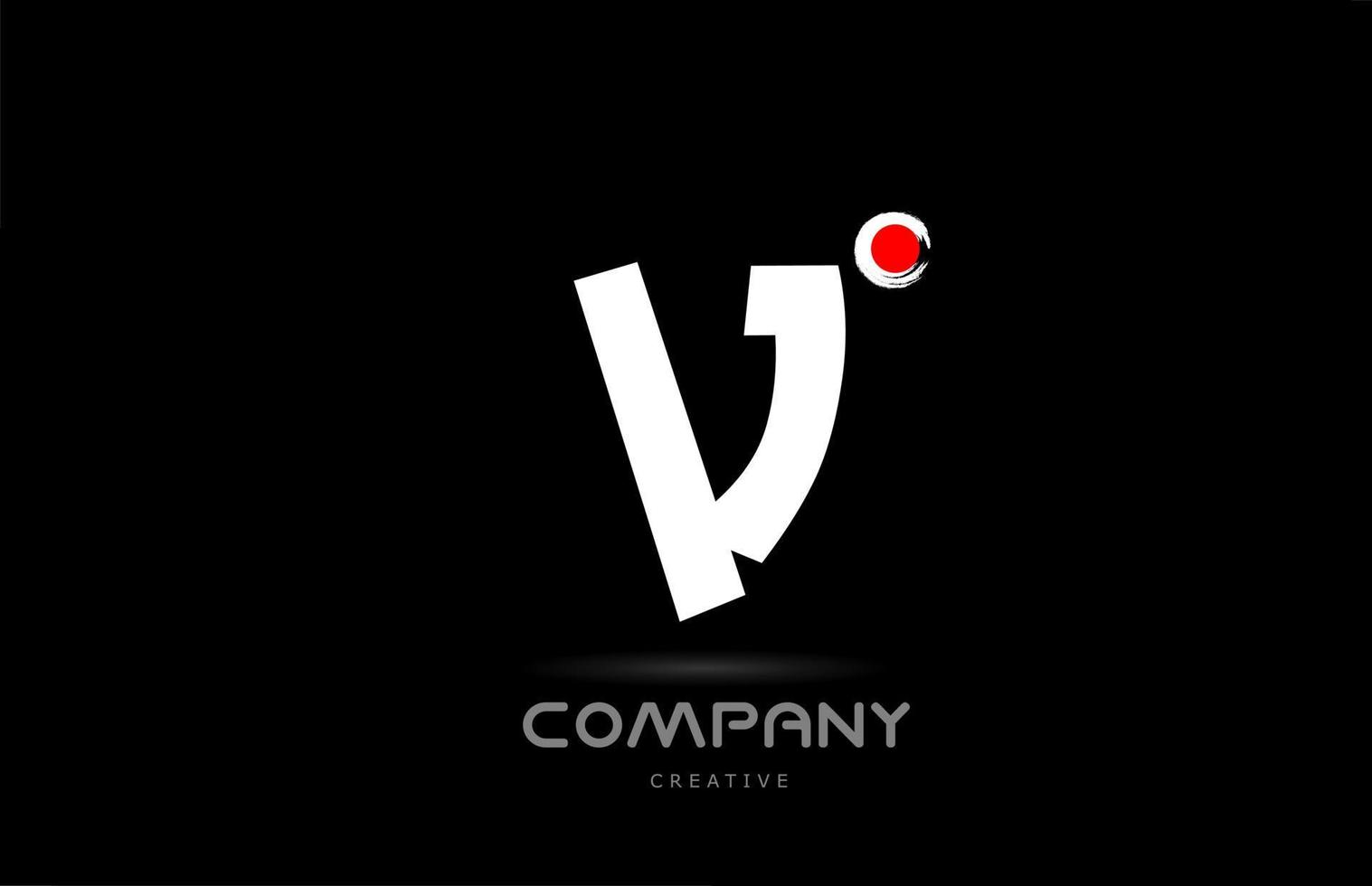 v création d'icône de logo de lettre alphabet noir et blanc avec lettrage de style japonais. modèle créatif pour les entreprises et les entreprises vecteur