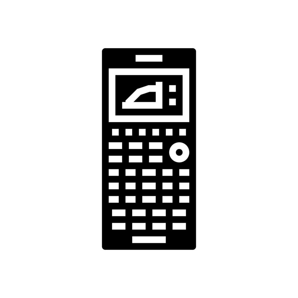 calculatrice graphique glyphe icône illustration vectorielle vecteur