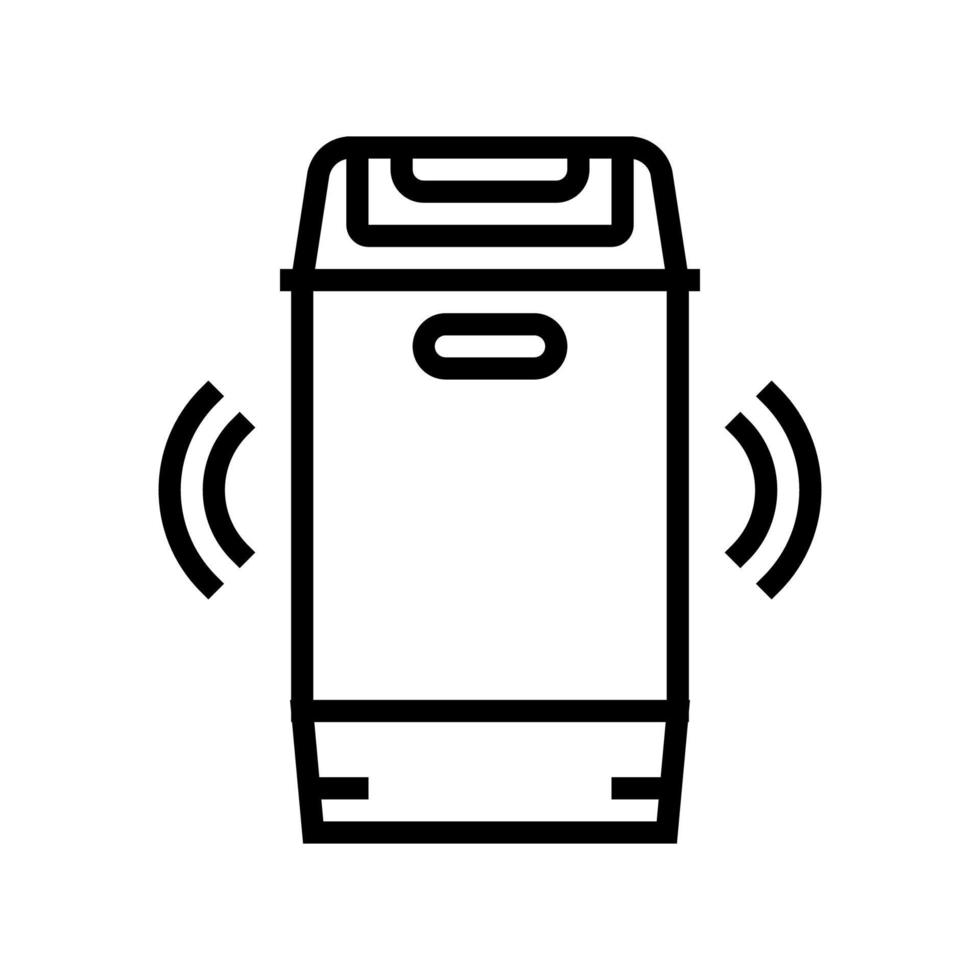 illustration vectorielle d'icône de ligne de machine à laver portable vecteur