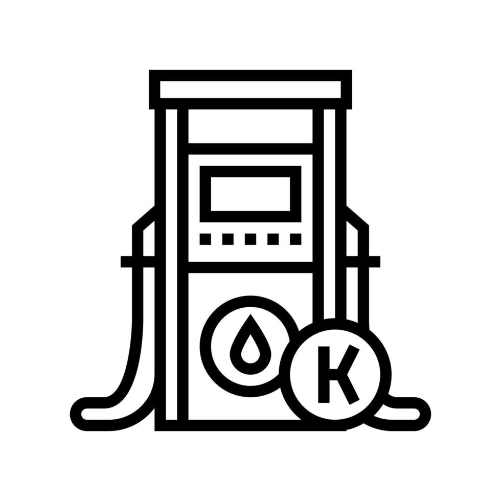 illustration vectorielle de l'icône de la ligne de la station-service kérosène vecteur