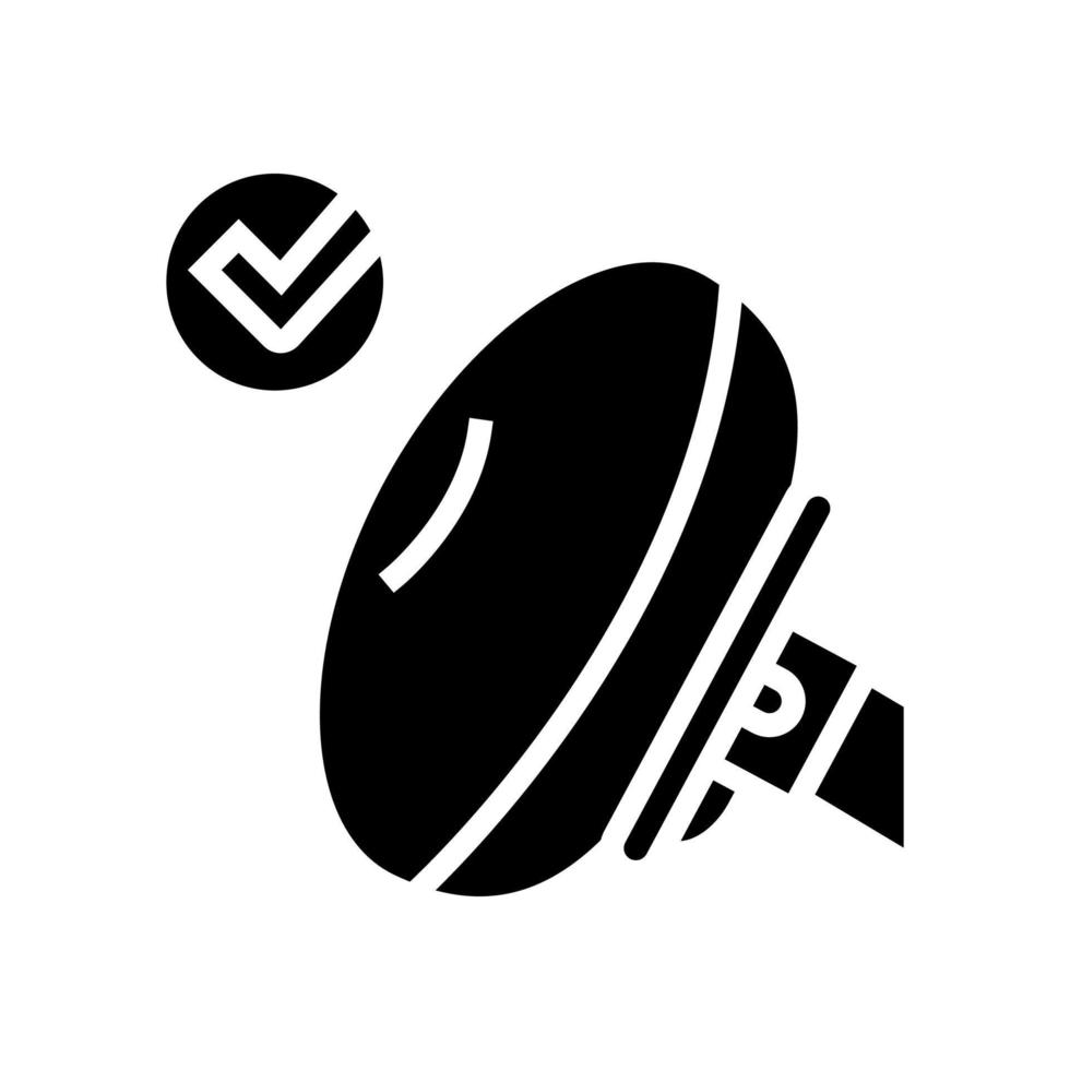 illustration vectorielle d'icône de glyphe de voiture de test d'airbag vecteur