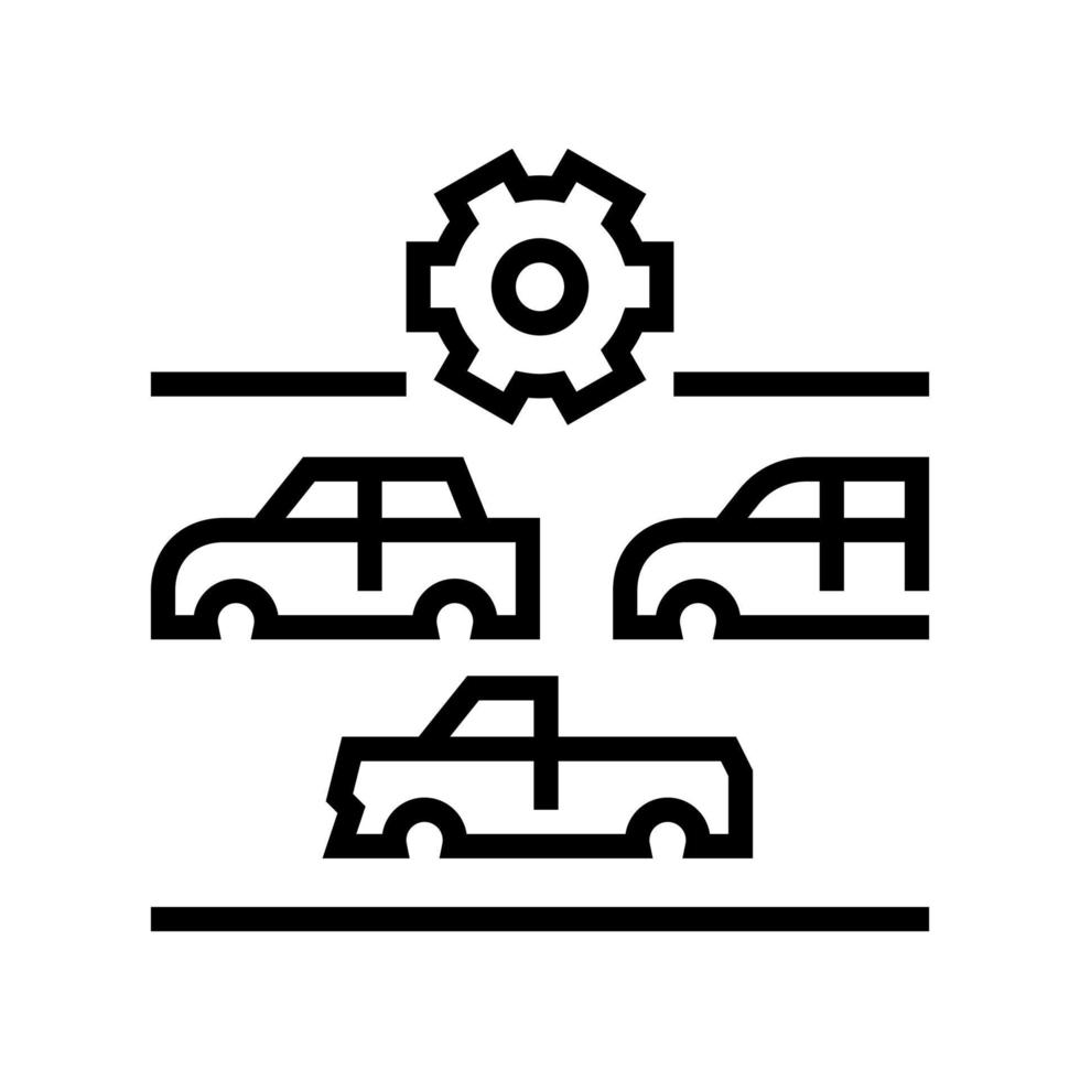 choix d'illustration vectorielle d'icône de ligne de type de carrosserie de voiture vecteur