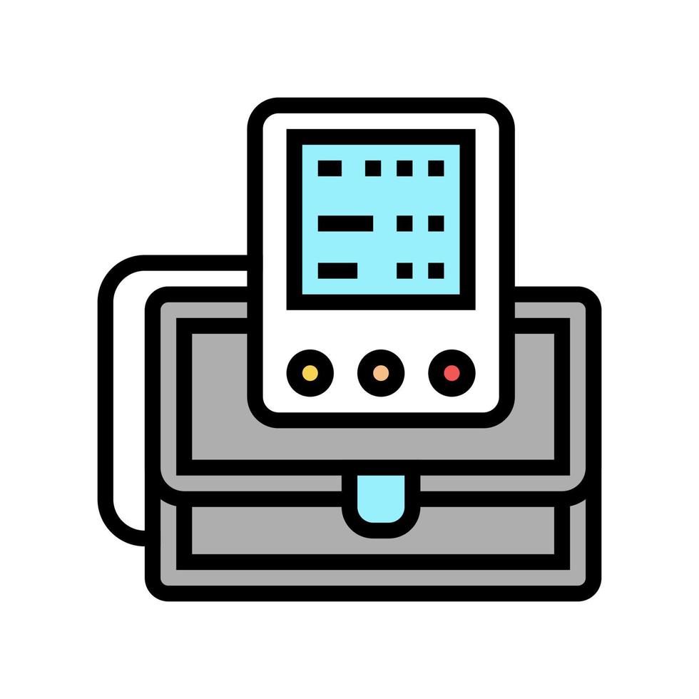 illustration vectorielle d'icône de couleur d'appareil cardio portable vecteur