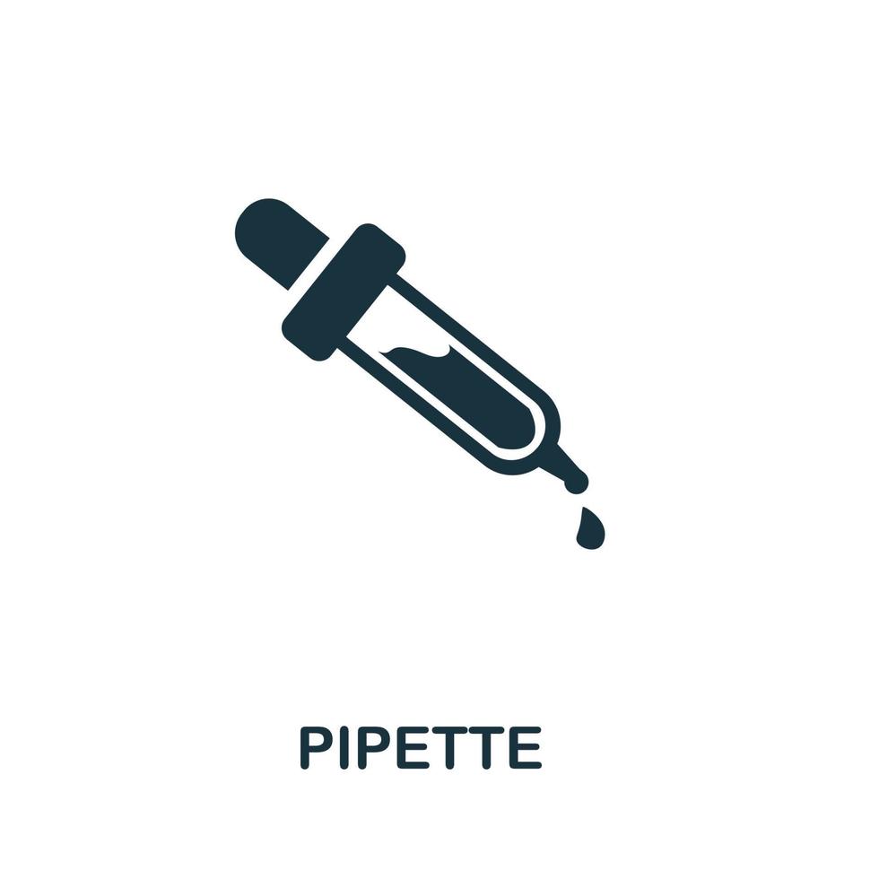 jeu d'icônes de pipette. quatre éléments de styles différents de la collection d'icônes de médecine. icônes de pipette créatives remplies, contours, symboles colorés et plats vecteur