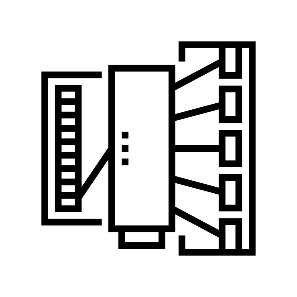 fil de soie production industrie machine ligne icône illustration vectorielle vecteur