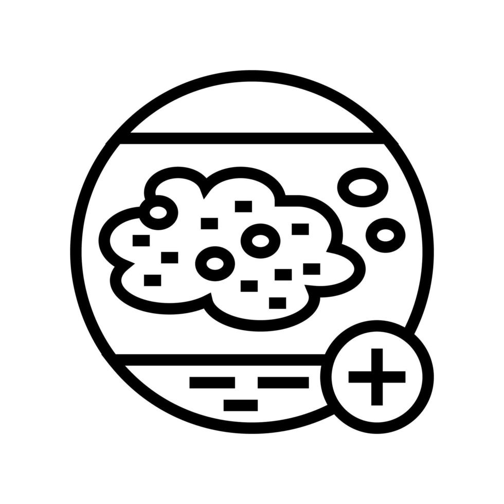 illustration vectorielle de l'icône de la ligne de la clinique du psoriasis vecteur