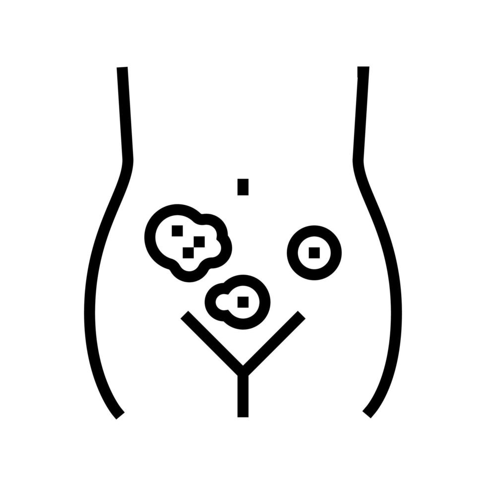illustration vectorielle de l'icône de la ligne de la clinique de dermatologie génitale vecteur