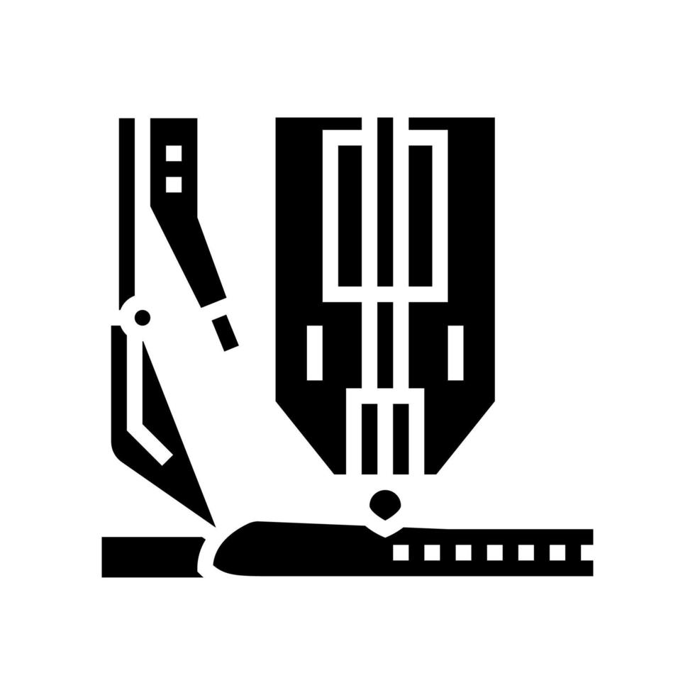 illustration vectorielle d'icône de glyphe de soudage hyperbare vecteur