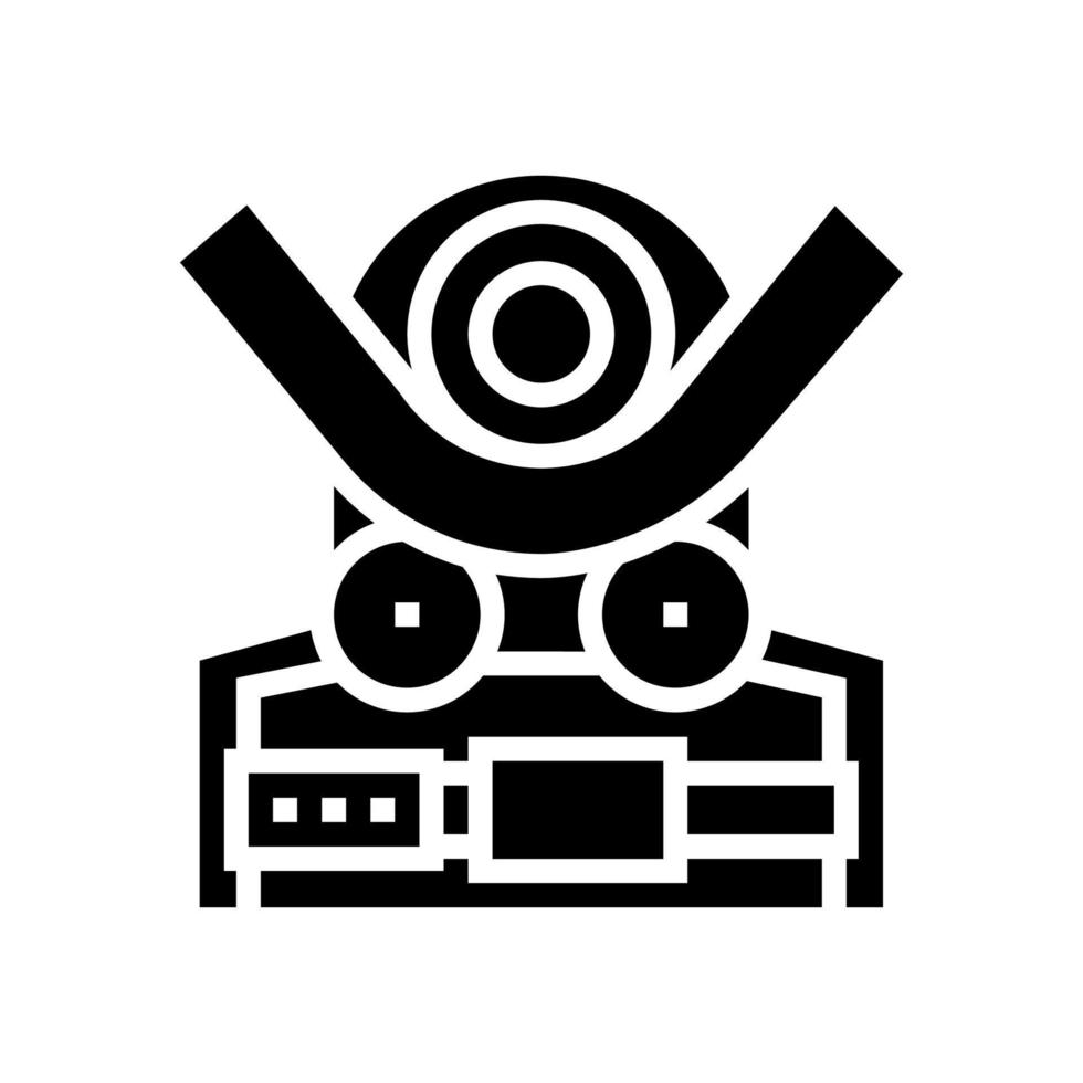 illustration vectorielle d'icône de glyphe de machine à cintrer vecteur
