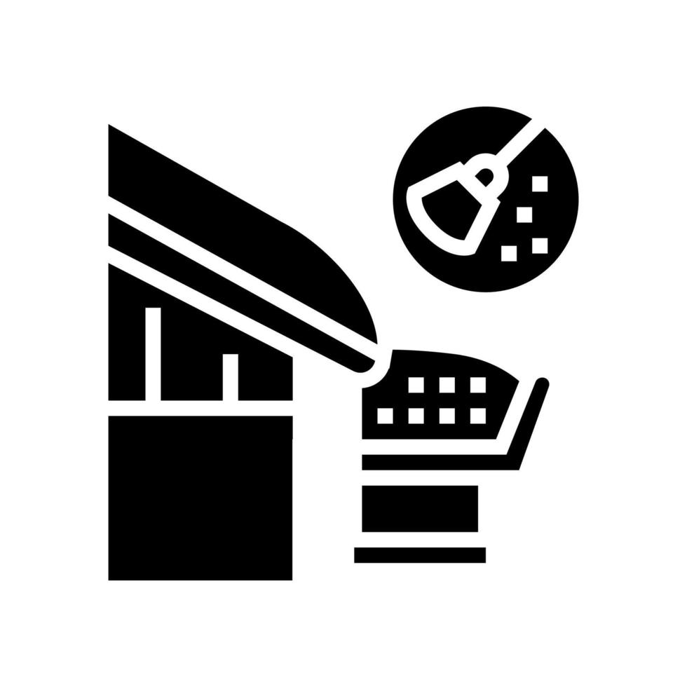 illustration vectorielle d'icône de glyphe de nettoyage de gouttière vecteur