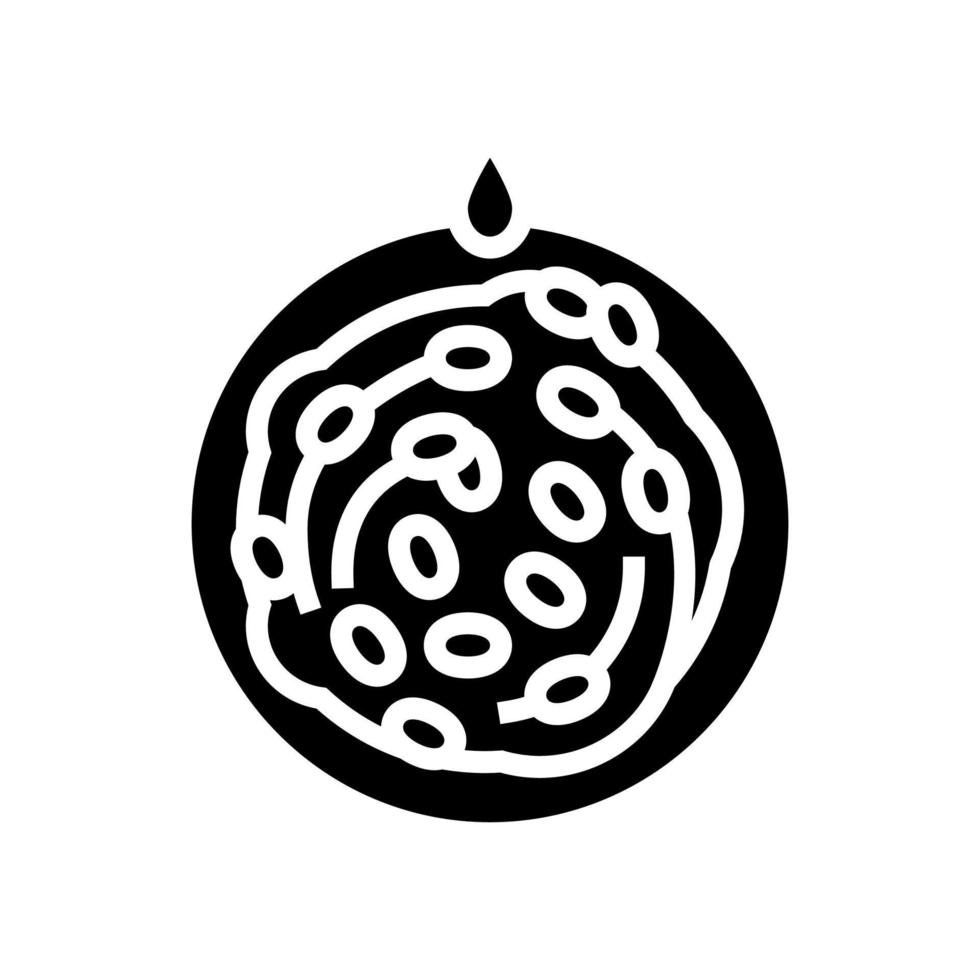 illustration vectorielle d'icône de glyphe de cocon de ver à soie de lavage vecteur