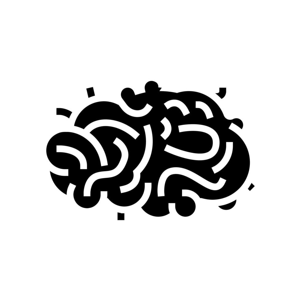 Illustration vectorielle de l'icône de glyphe de soie de déchets vecteur