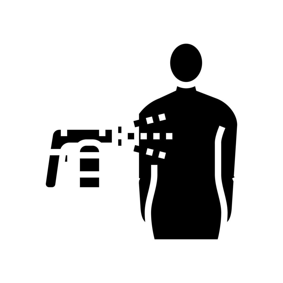 illustration vectorielle d'icône de glyphe de peinture de bronzage corporel vecteur