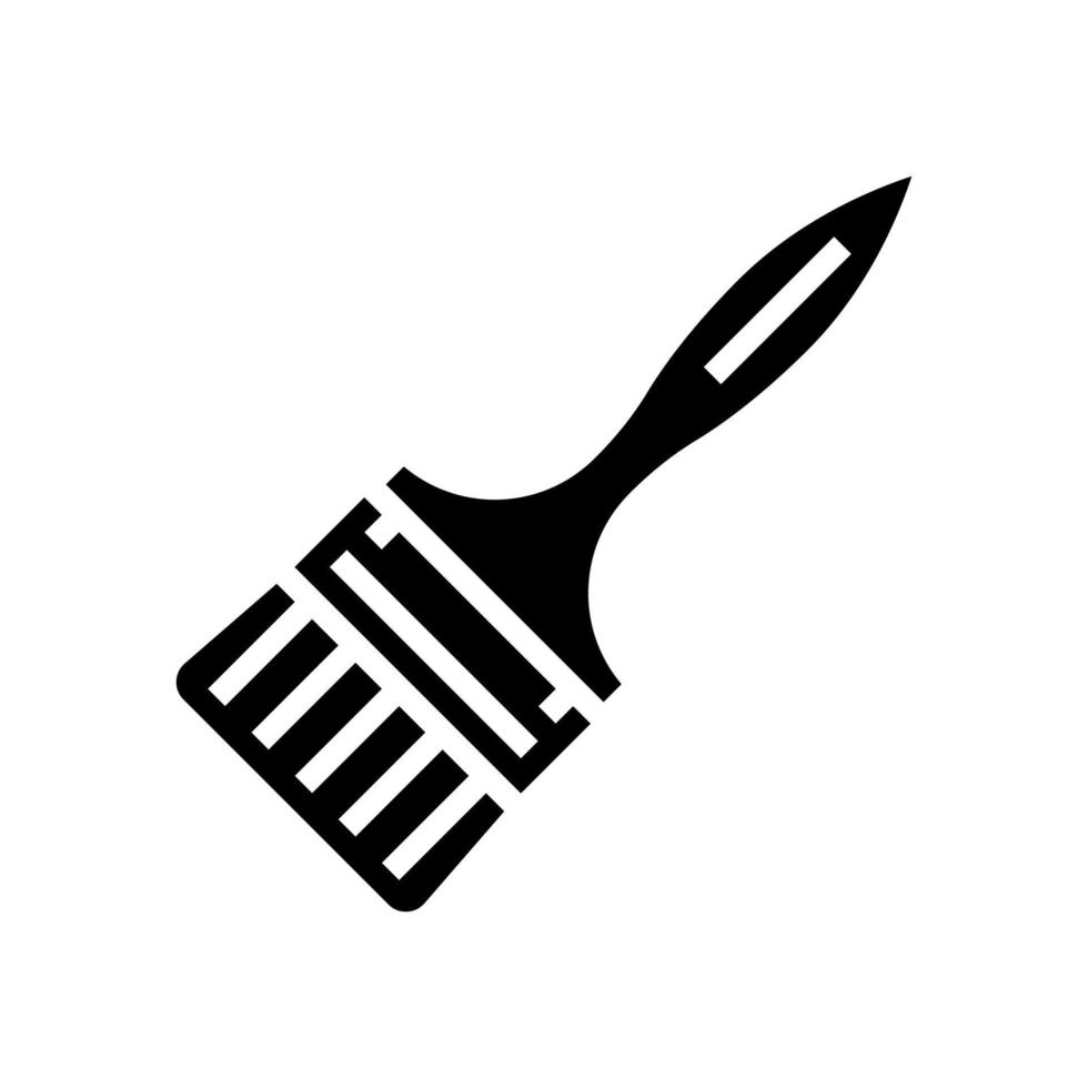 pinceau outil glyphe icône illustration vectorielle vecteur