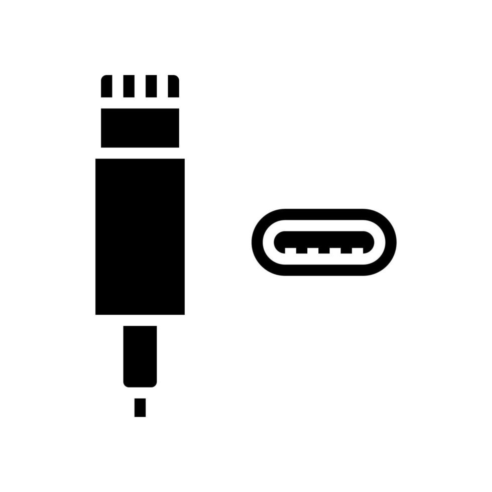 foudre câble glyphe icône illustration vectorielle vecteur