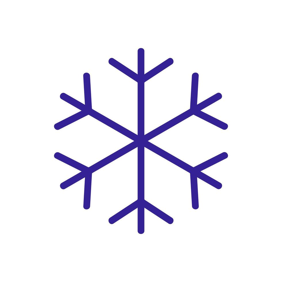 vecteur d'icône de flocon de neige. illustration de symbole de contour isolé