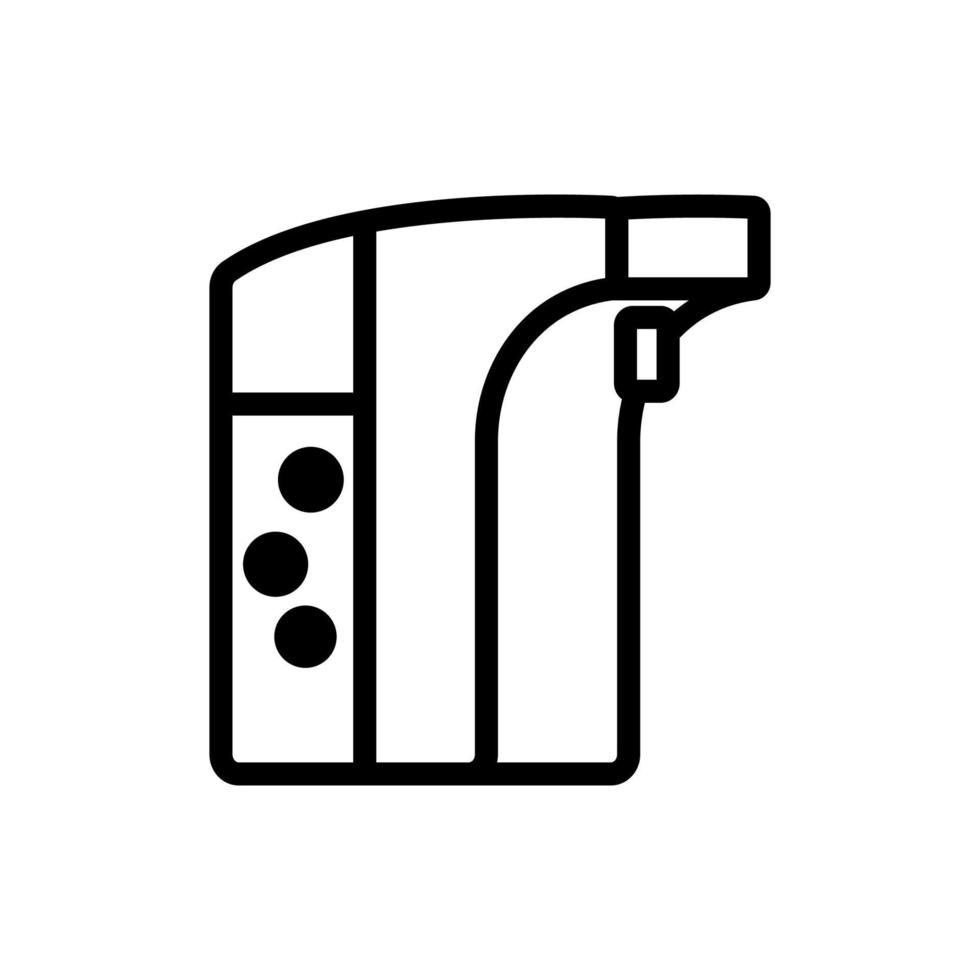 illustration de contour vectoriel d'icône de distributeur de savon liquide intégré