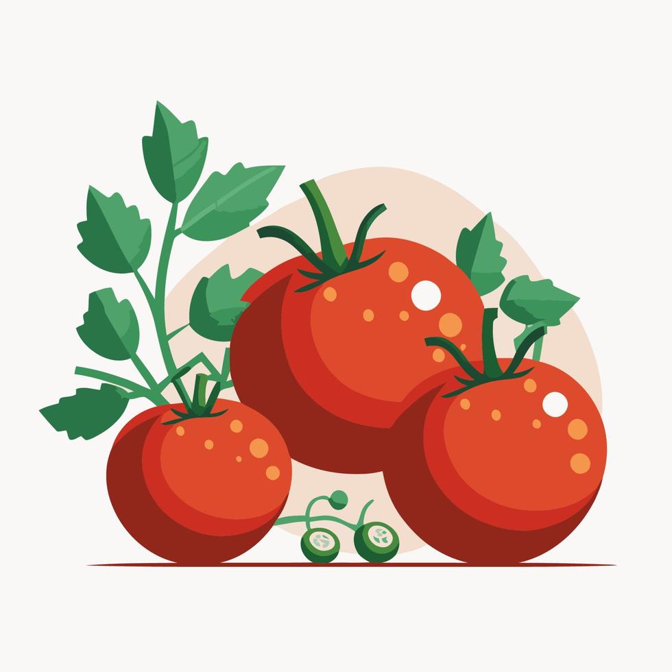 illustration vectorielle de tomate rouge logo design vecteur