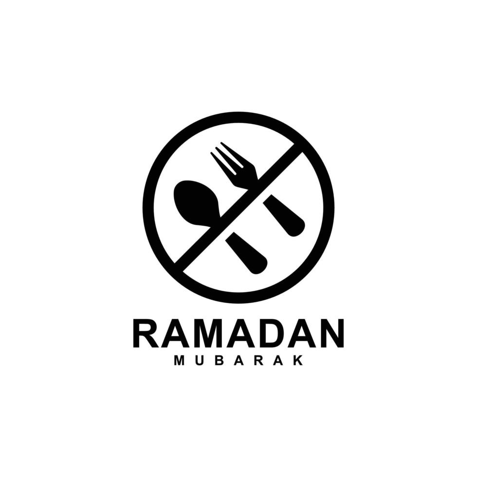 illustration vectorielle de ramadan jeûne simple logo plat. vecteur de logo de jeûne