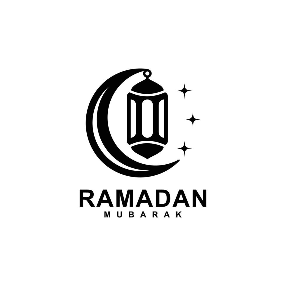 logo ramadan. illustration vectorielle de lanterne islamique logo plat simple. vecteur de logo de lanterne