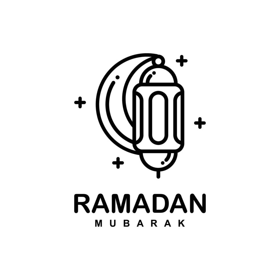 logo ramadan. illustration vectorielle de lanterne islamique logo plat simple. vecteur de logo de lanterne