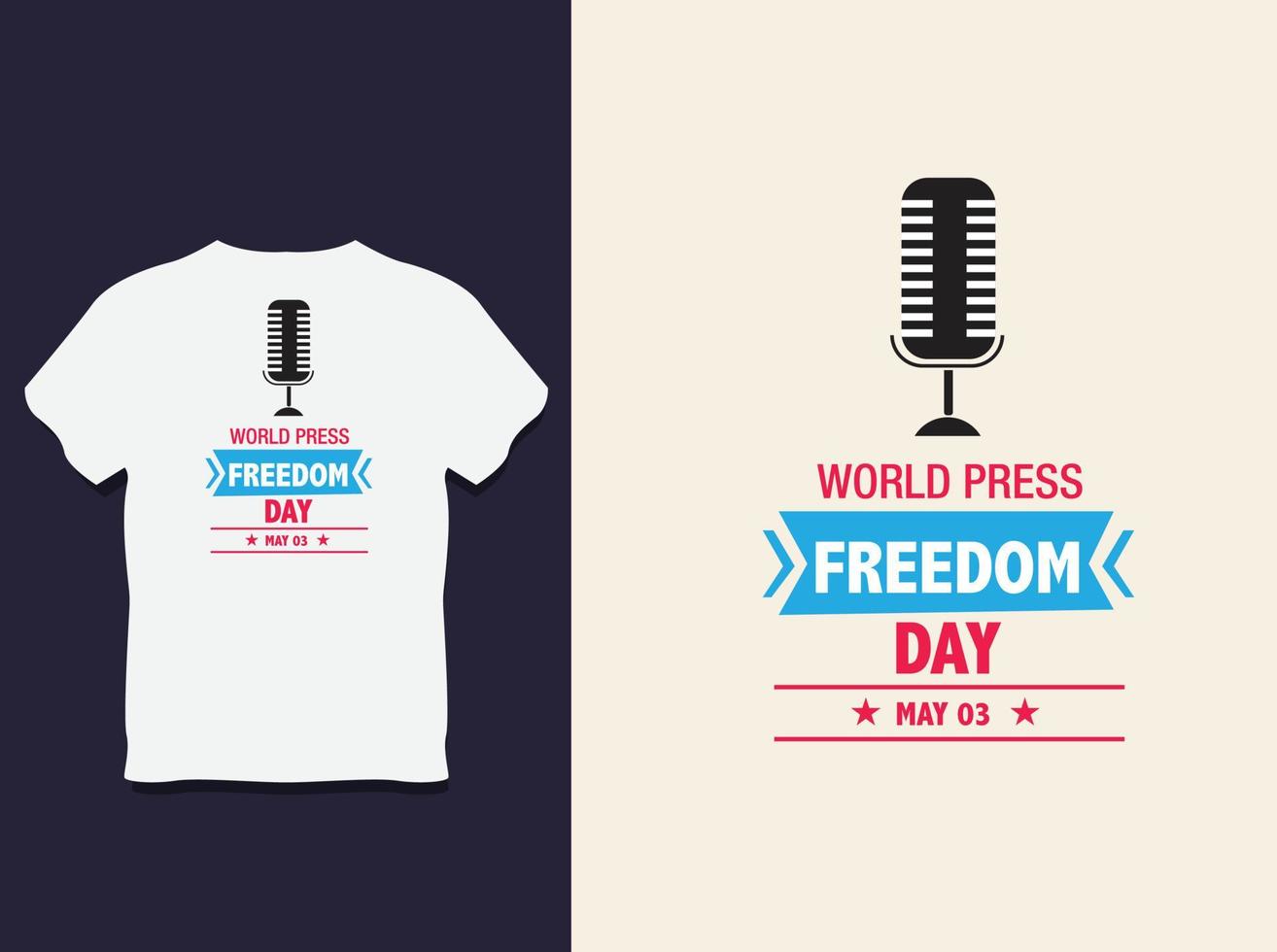 conception de t shirt typographie journée mondiale de la liberté de la presse avec vecteur