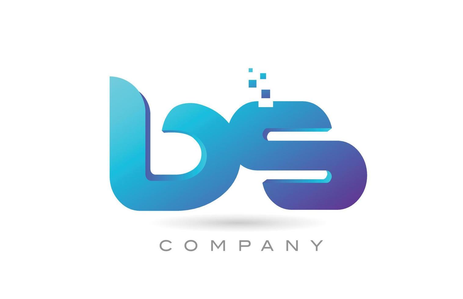 bs alphabet lettre logo icône combinaison design. modèle créatif pour les entreprises et les entreprises vecteur