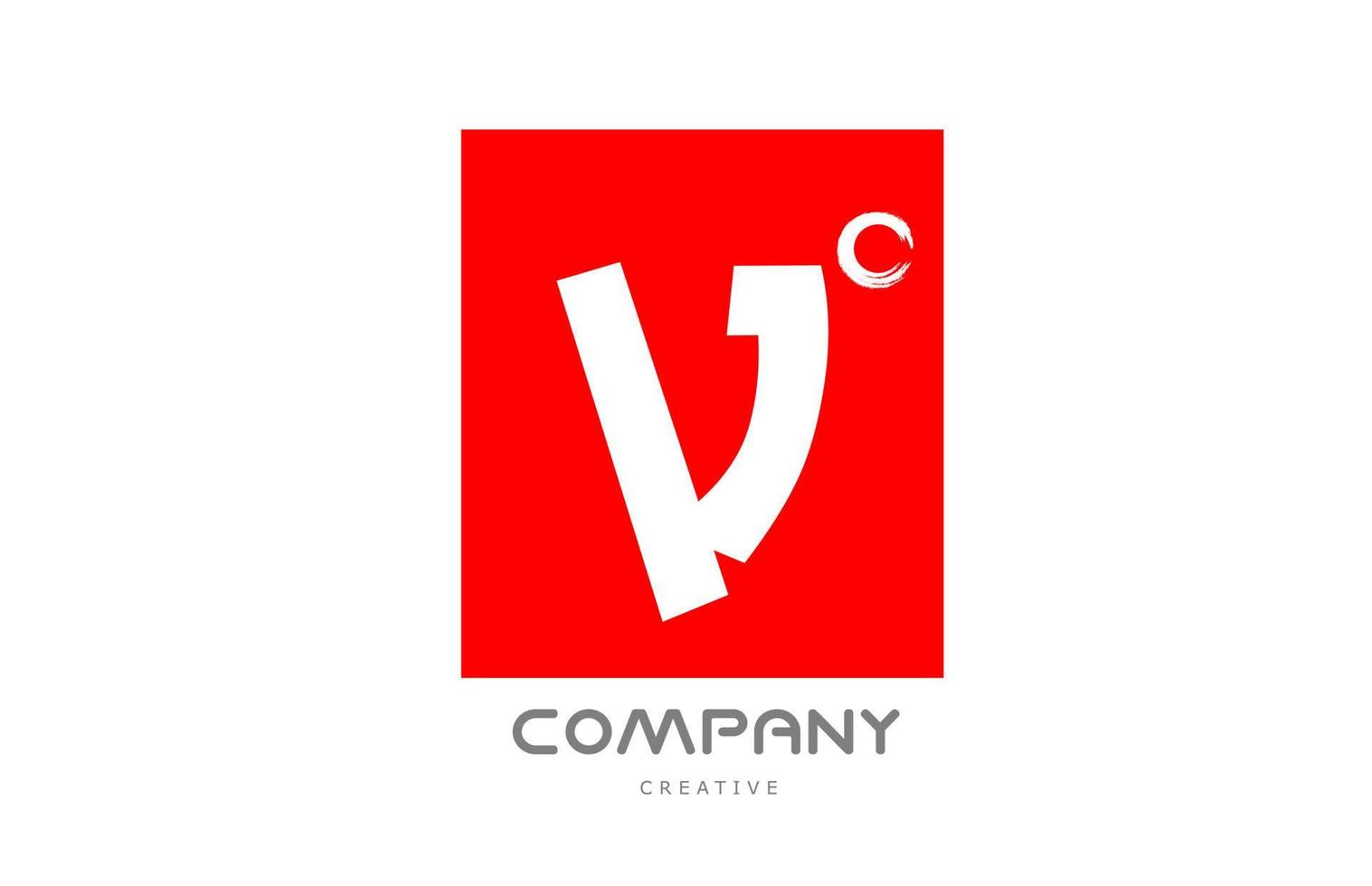 création d'icône de logo de lettre alphabet v rouge avec lettrage de style japonais. modèle créatif pour les entreprises et les entreprises vecteur