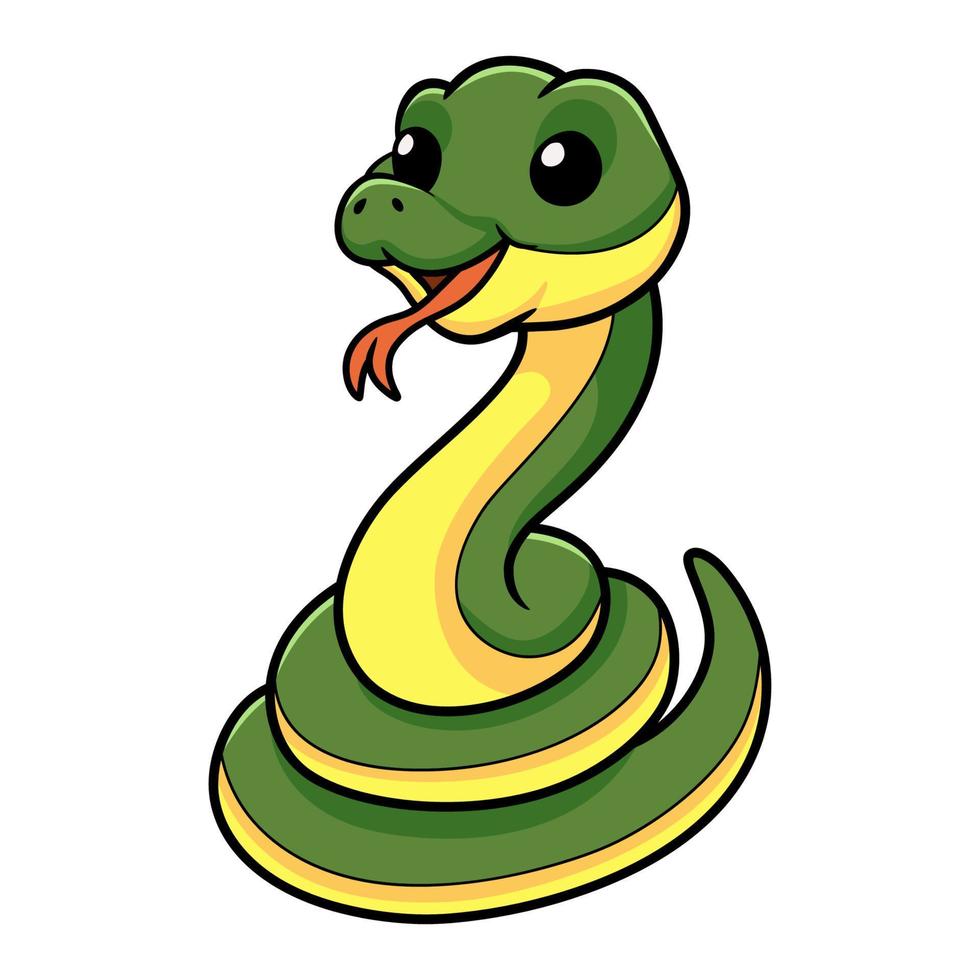 dessin animé mignon de serpent de course de l'est vecteur