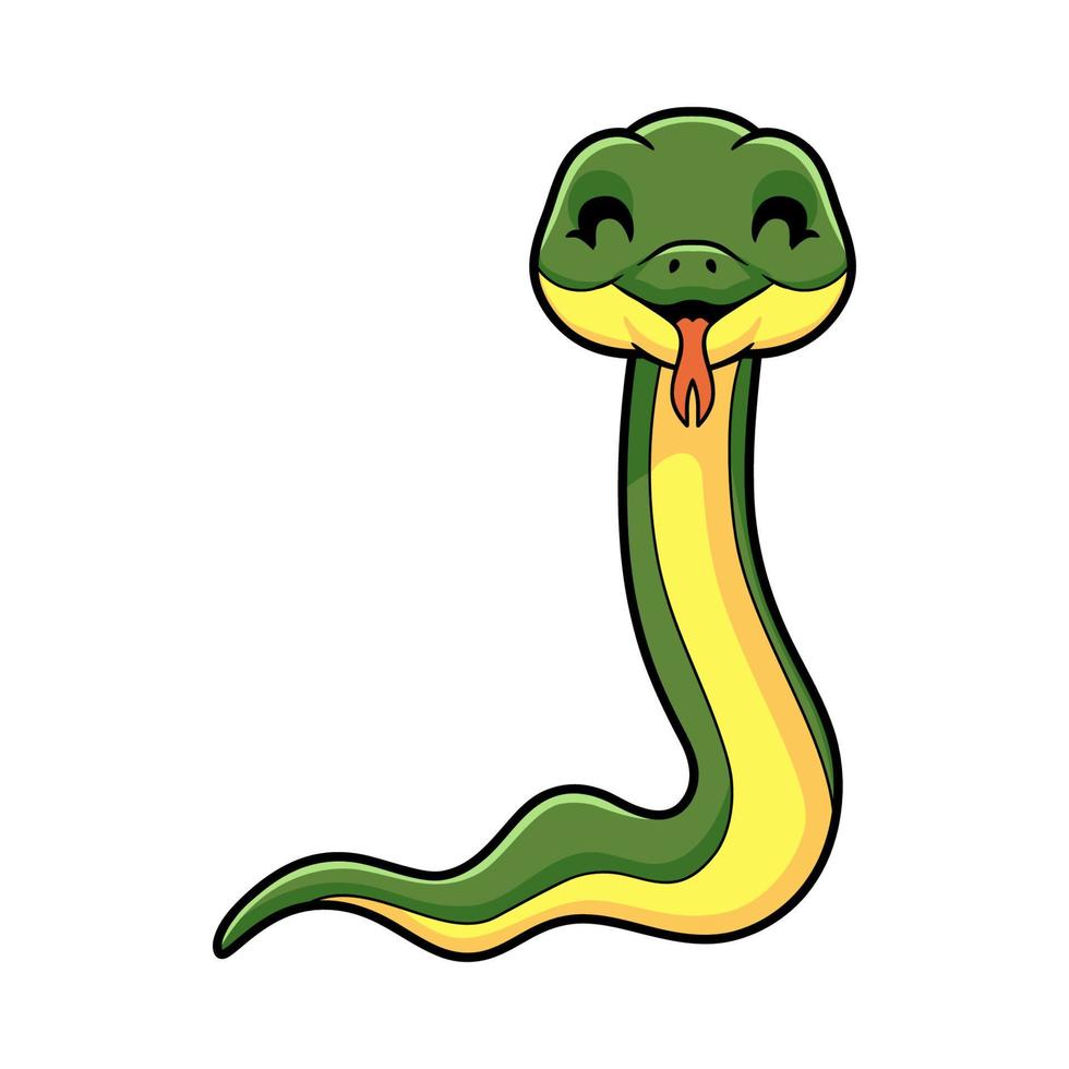 dessin animé mignon de serpent de course de l'est vecteur