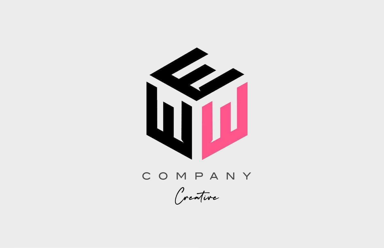 rose w trois lettres alphabet lettre logo icône design. modèle créatif pour les entreprises et les entreprises vecteur