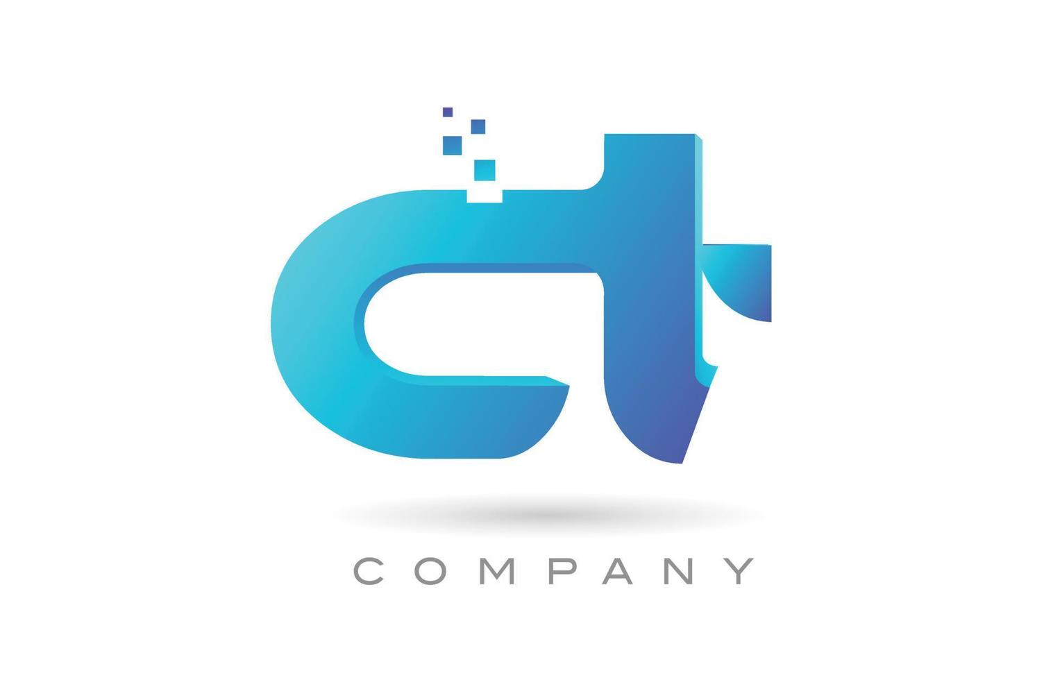 ct alphabet lettre logo icône combinaison design. modèle créatif pour les entreprises et les entreprises vecteur