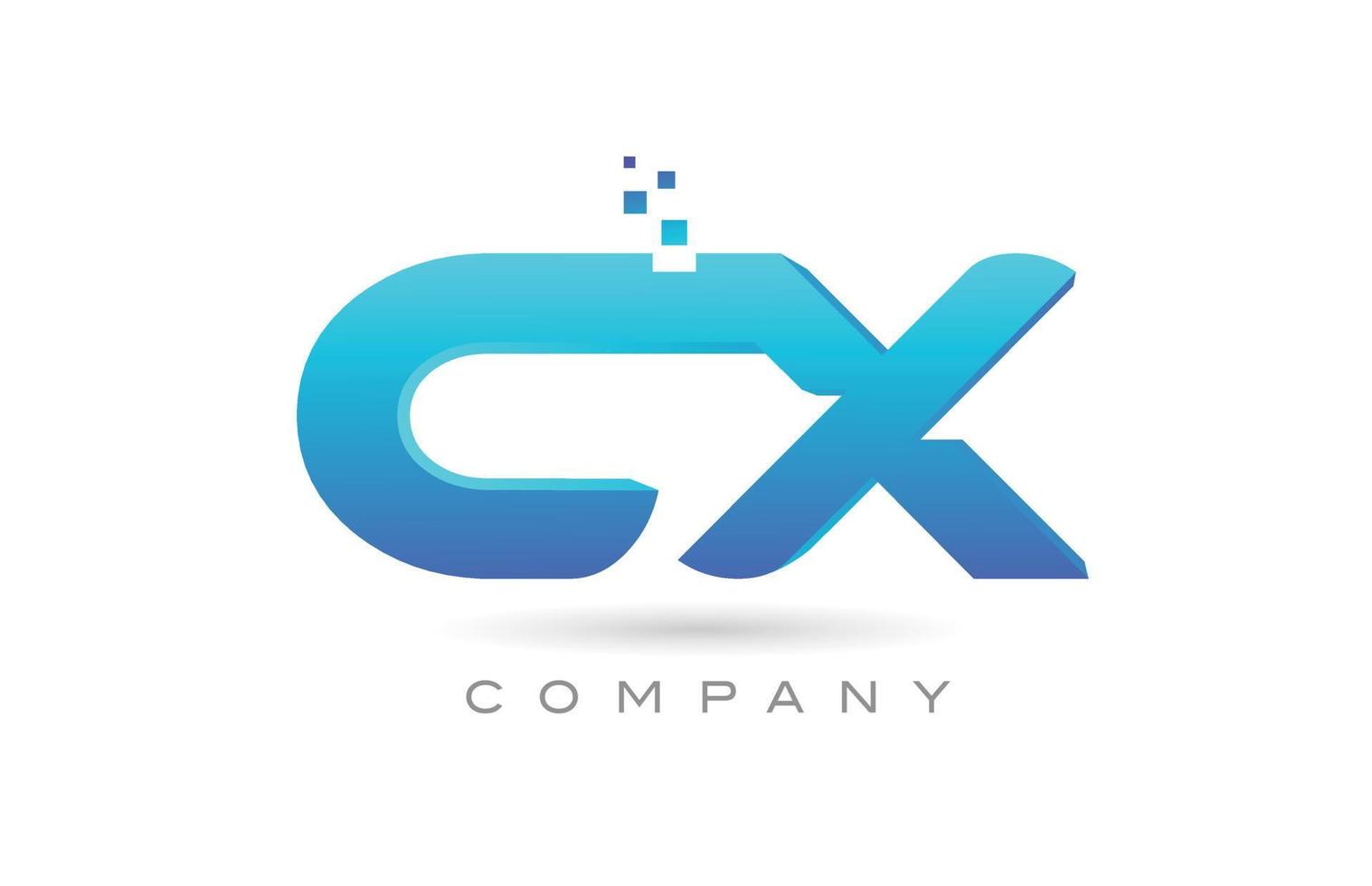 cx alphabet lettre logo icône combinaison design. modèle créatif pour les entreprises et les entreprises vecteur