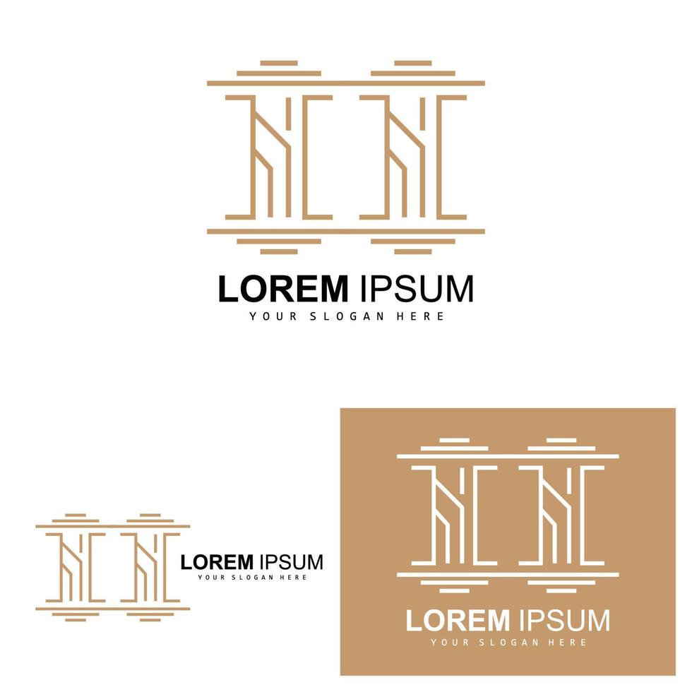 logo de pilier, conception de loi, vecteur de pilier de construction de bâtiments, icône d'illustration de marque de produit