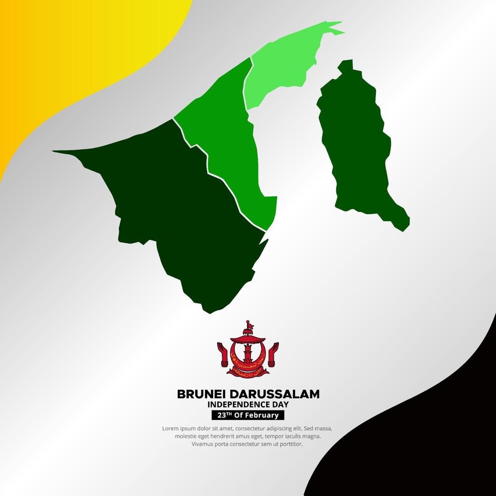 collection de vecteur de conception de cartes silhouette brunei darussalam. silhouette brunei darussalam vecteur de cartes