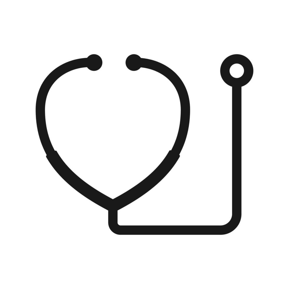 logo du stéthoscope. icône médicale vecteur