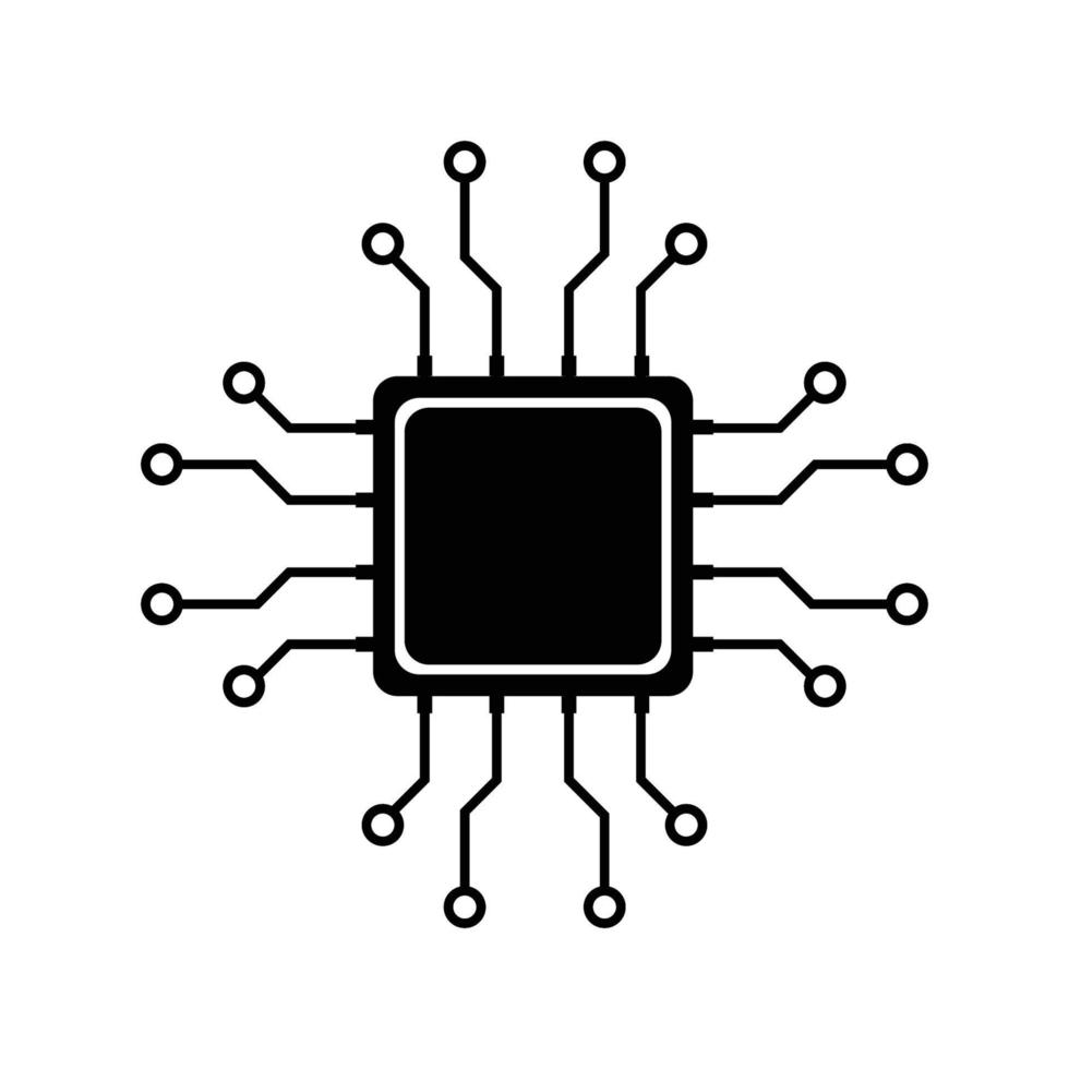 logo vectoriel de processeur de puce