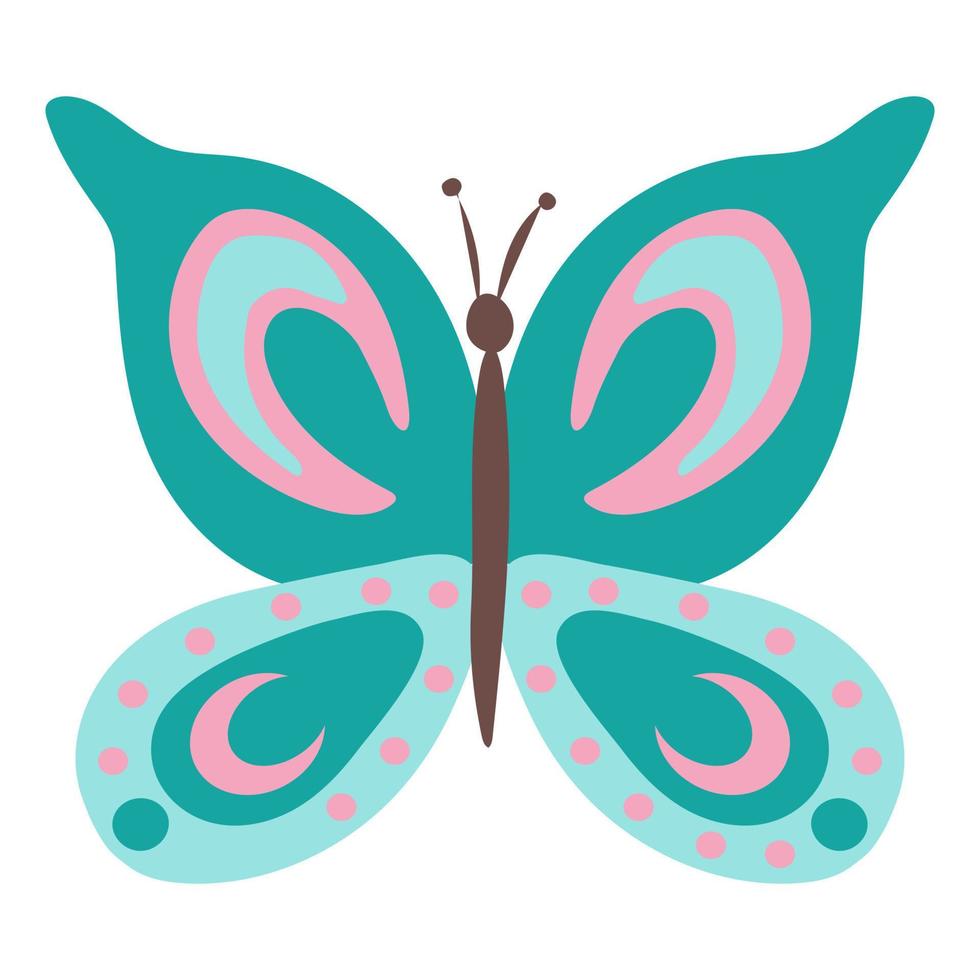 papillon papillon coloré isolé, belle illustration de papillon. illustration vectorielle vecteur