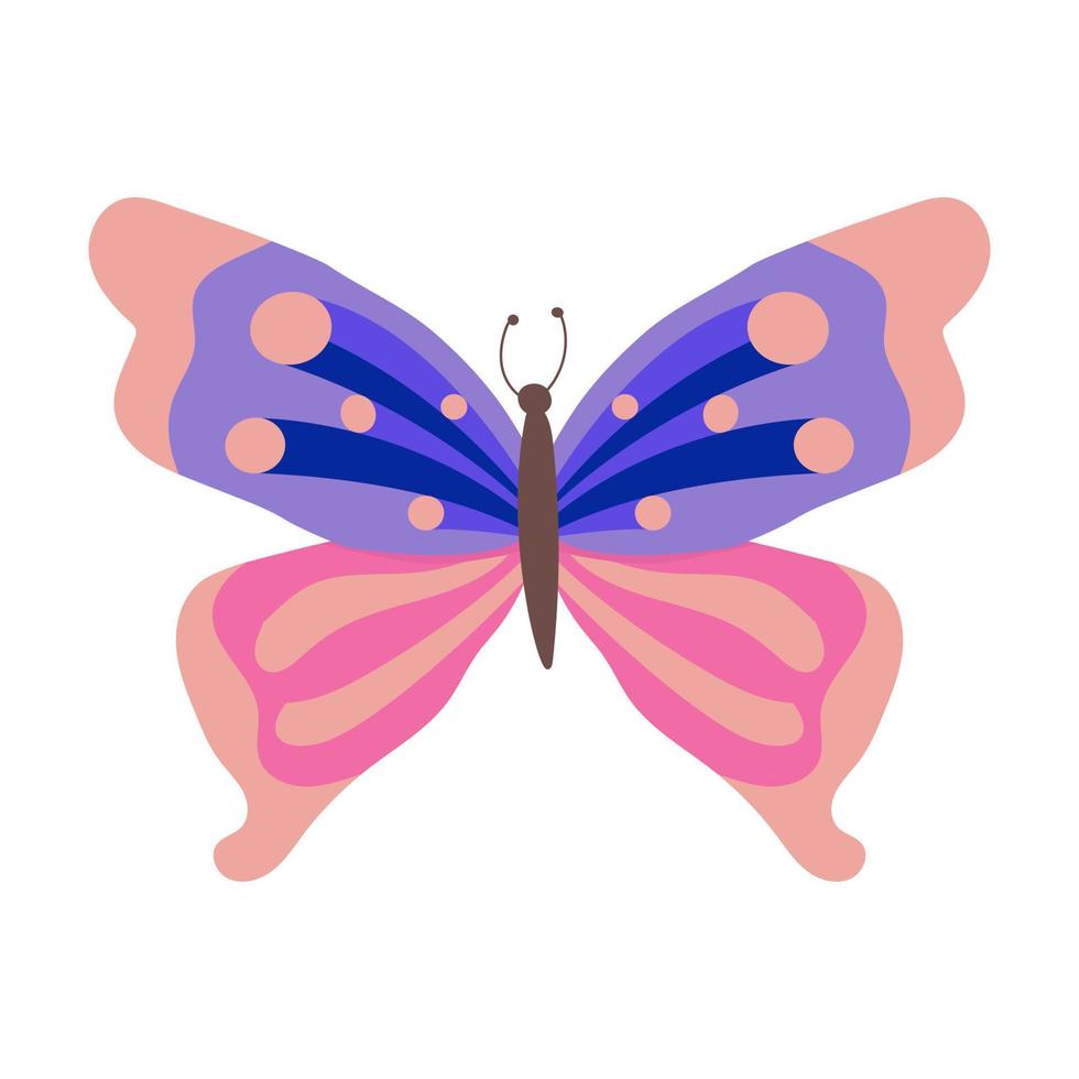 papillon papillon coloré isolé, belle illustration de papillon. illustration vectorielle vecteur