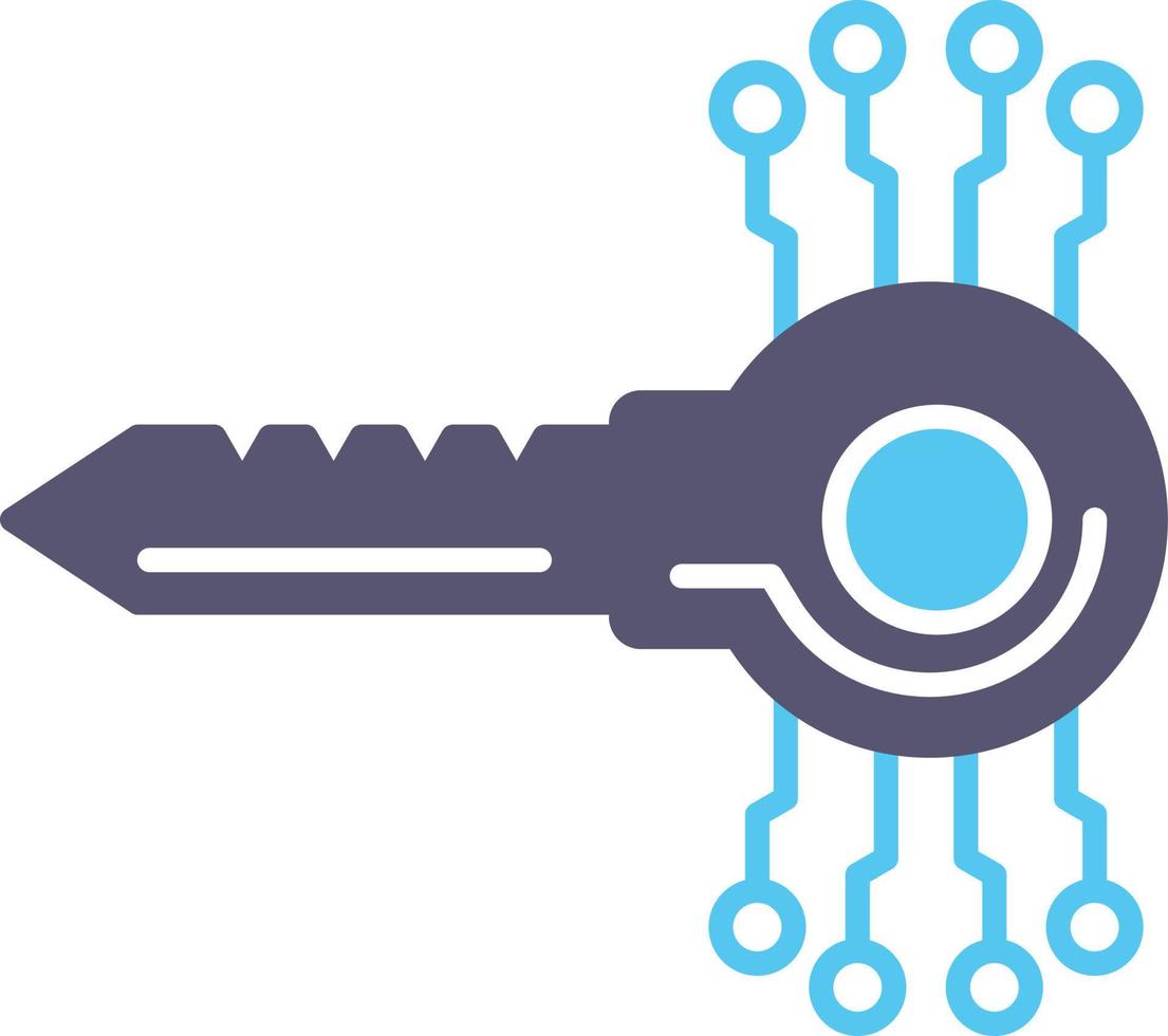 icône de vecteur de code clé