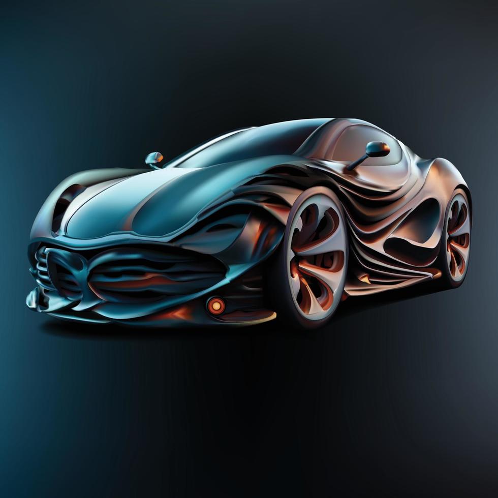 vecteur de voiture concept sport 3d