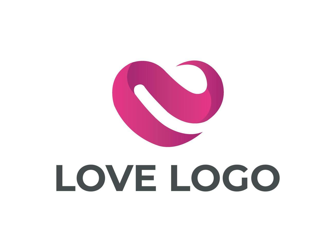 modèle vectoriel de conception de logo ove illustration de concepts de logo d'amour créatif